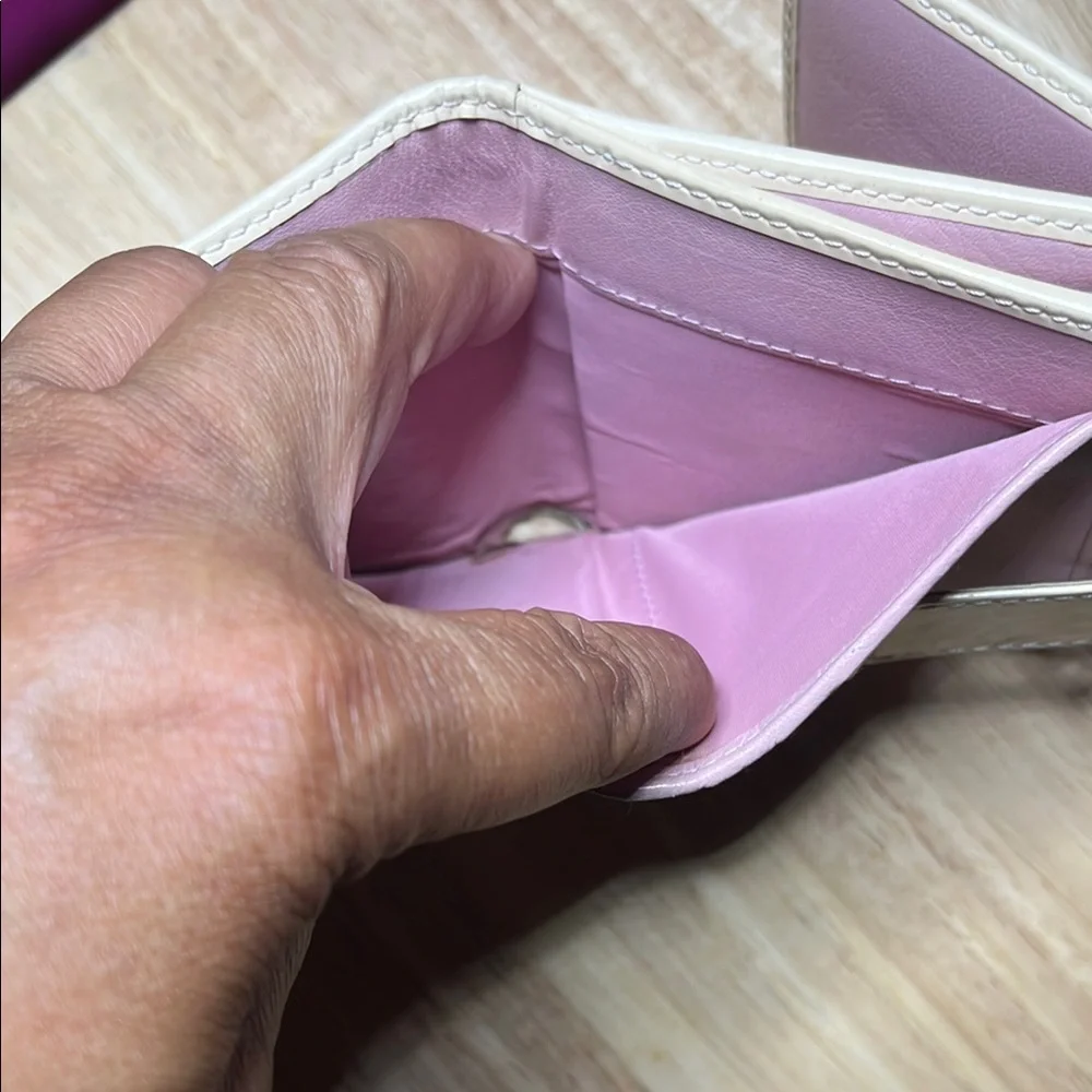 Dior Pink and Cream Canvas Wallet